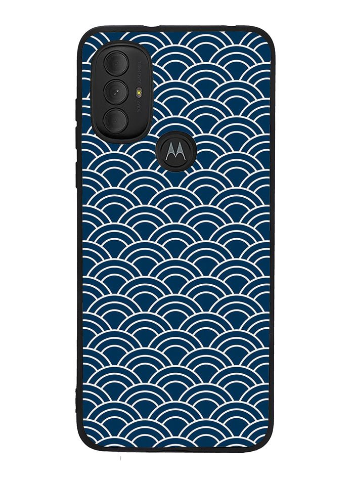 Japanese Gold Cloud Wave Indigo Pattern Motorola Moto G Pure 2021 , Moto G Power 2022 Case OV5321