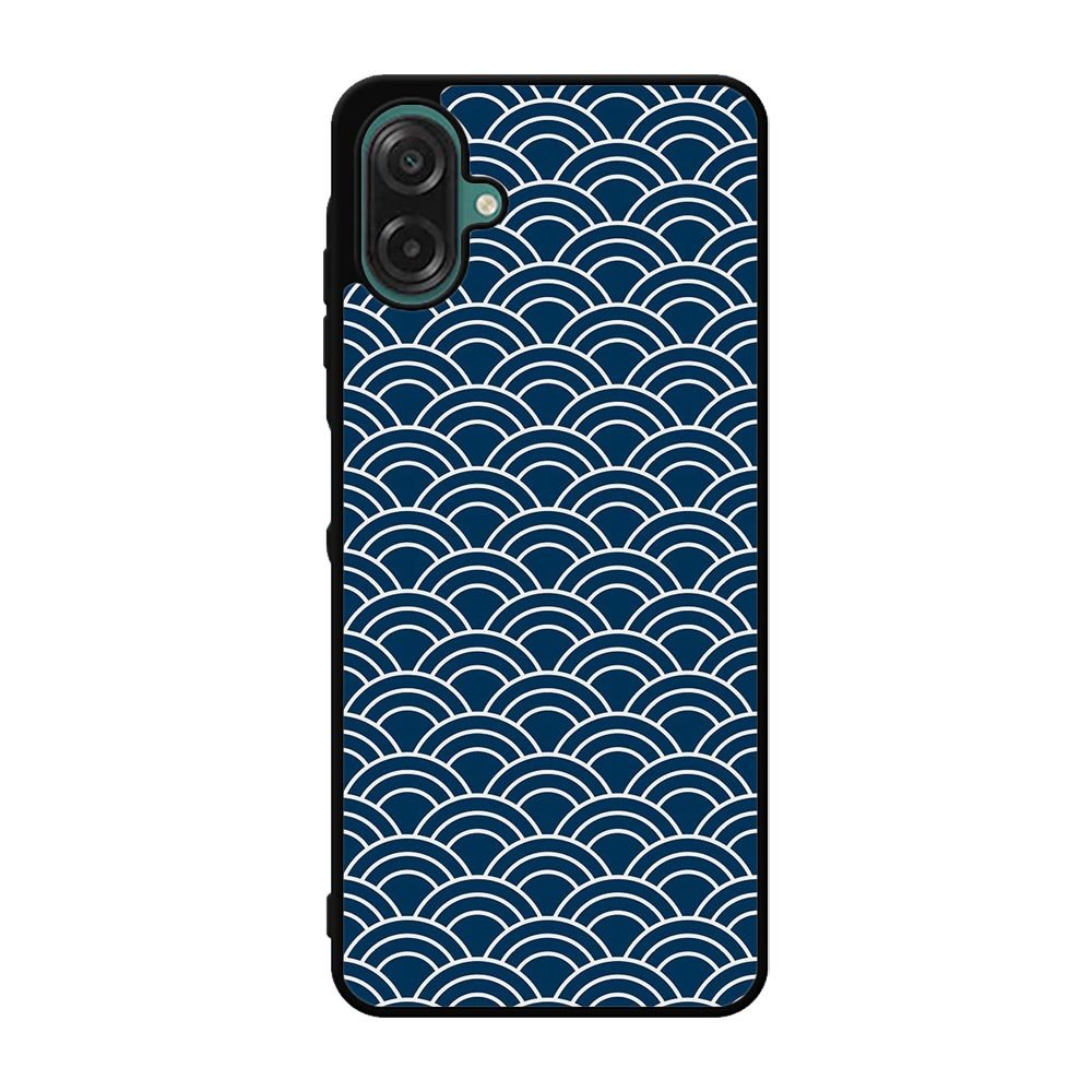 Japanese Gold Cloud Wave Indigo Pattern Samsung Galaxy A07 Case OV5321