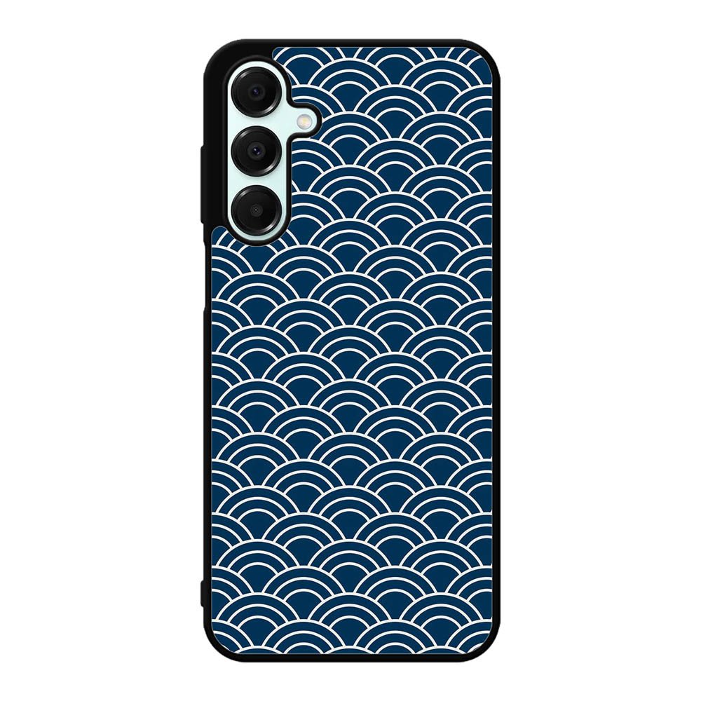 Japanese Gold Cloud Wave Indigo Pattern Samsung Galaxy A16 Case OV5321