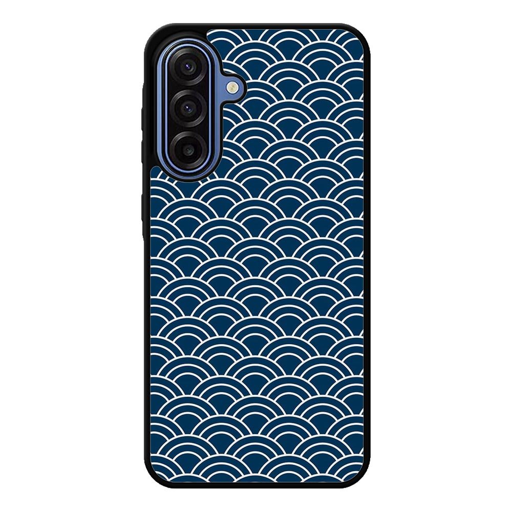 Japanese Gold Cloud Wave Indigo Pattern Samsung Galaxy A17 Case OV5321