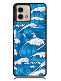 storm waves seamless pattern raging ocean water sea Motorola Moto G Stylus 5G 2023 Case OV2355