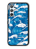 storm waves seamless pattern raging ocean water sea Samsung Galaxy A54 5G Case OV2355