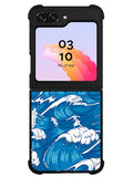 storm waves seamless pattern raging ocean water sea Samsung Galaxy Z Flip 5 5G 2023 Case OV2355
