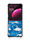 storm waves seamless pattern raging ocean water sea Motorola Moto Razr Plus 2023 , Moto Razr+ 2023 Case OV2355