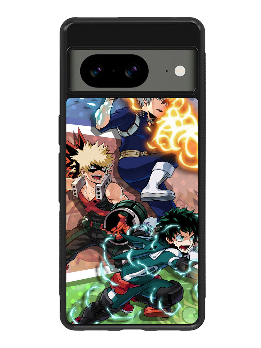My Hero Academia Deku X Bakugou X Todoroki Google Pixel 8 Case QC3198