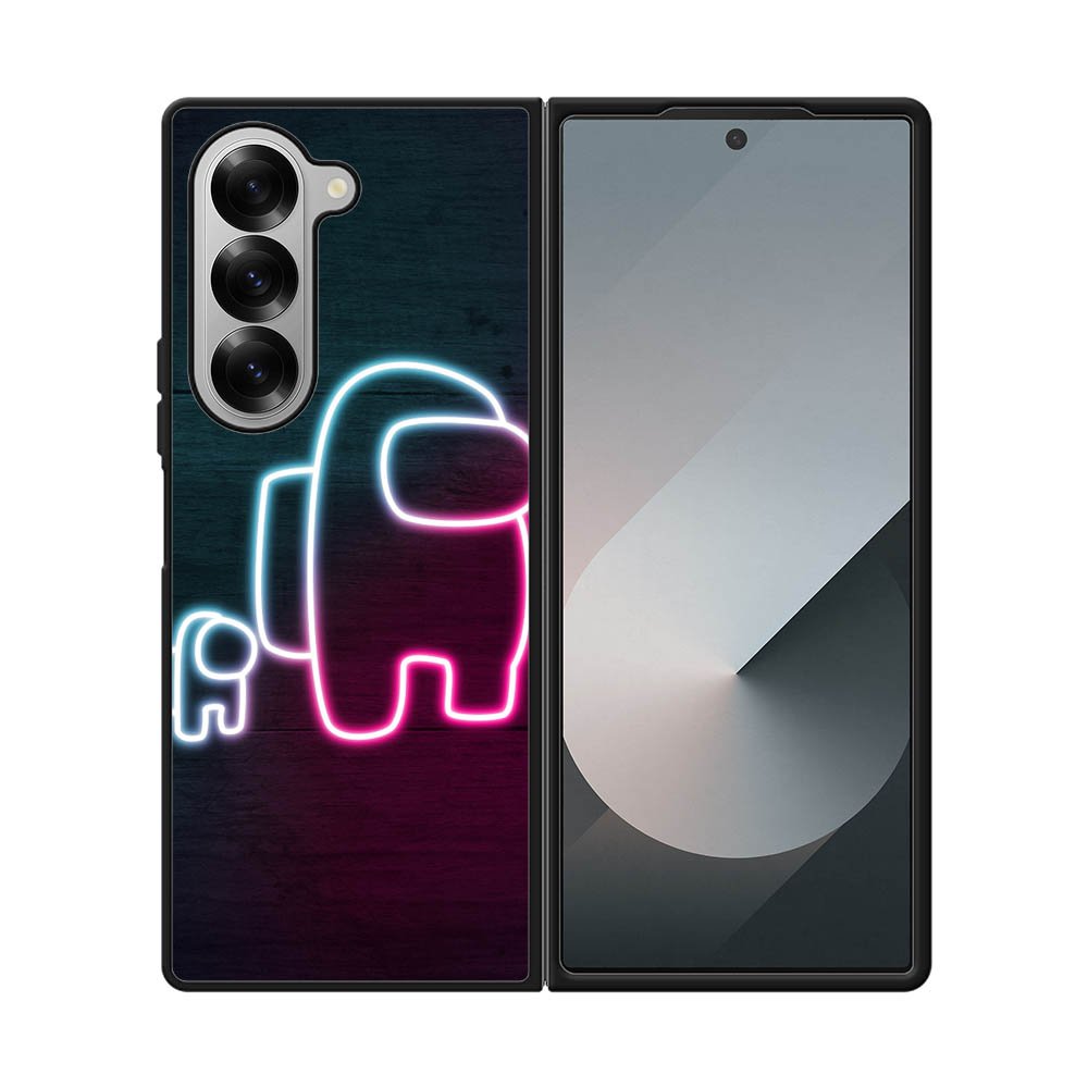 among us neon Samsung Galaxy Z Fold 7 5G Case QC7408