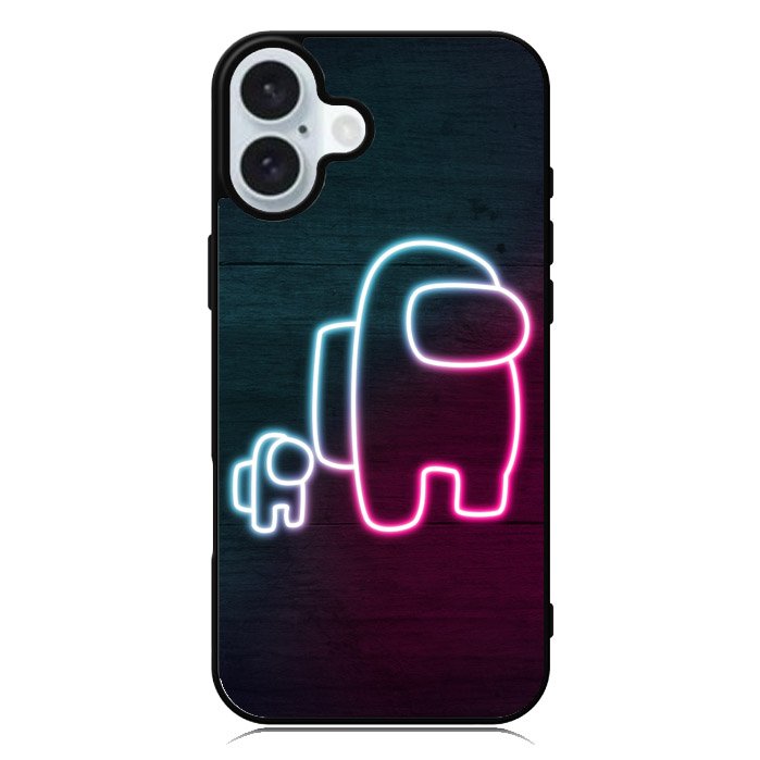 among us neon iPhone 16 Plus Case QC7408