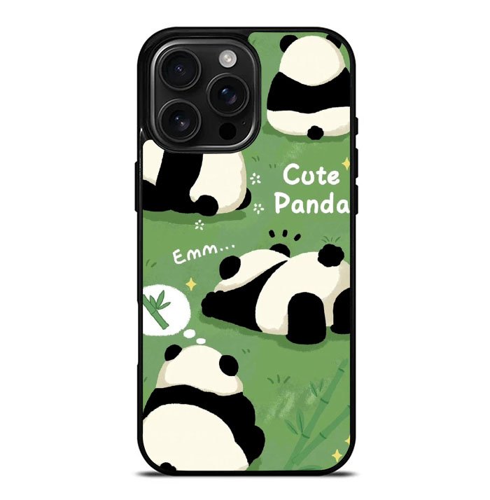 Lazy Cute Panda FLZ0670 iPhone 16 Pro Max Case