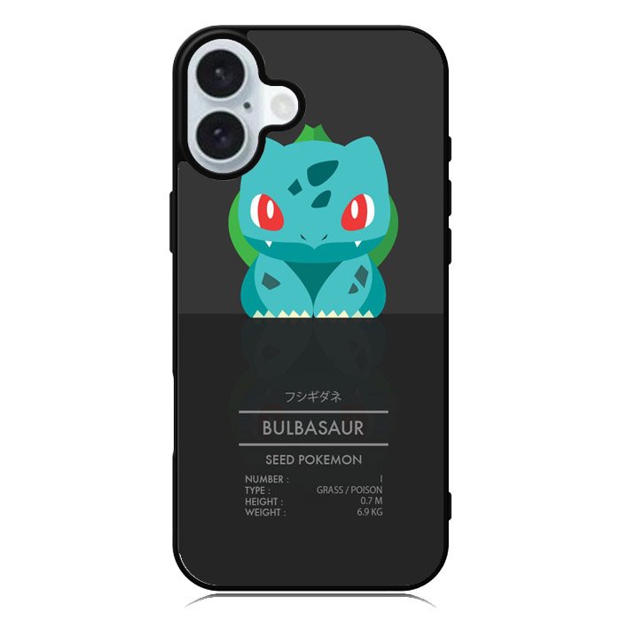 bulbasaur pokemon iPhone 16 Plus Case QC8499