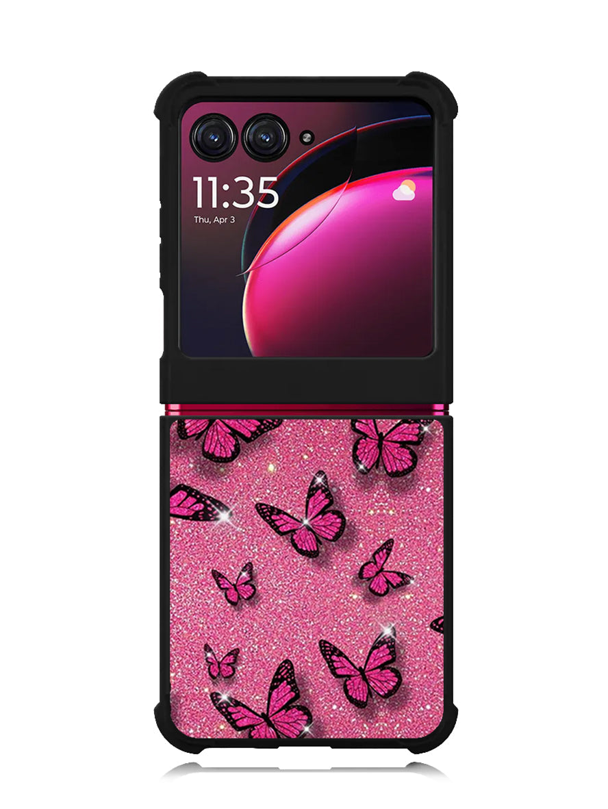 butterfly glitter Motorola Moto Razr Plus 2023 , Moto Razr+ 2023 Case