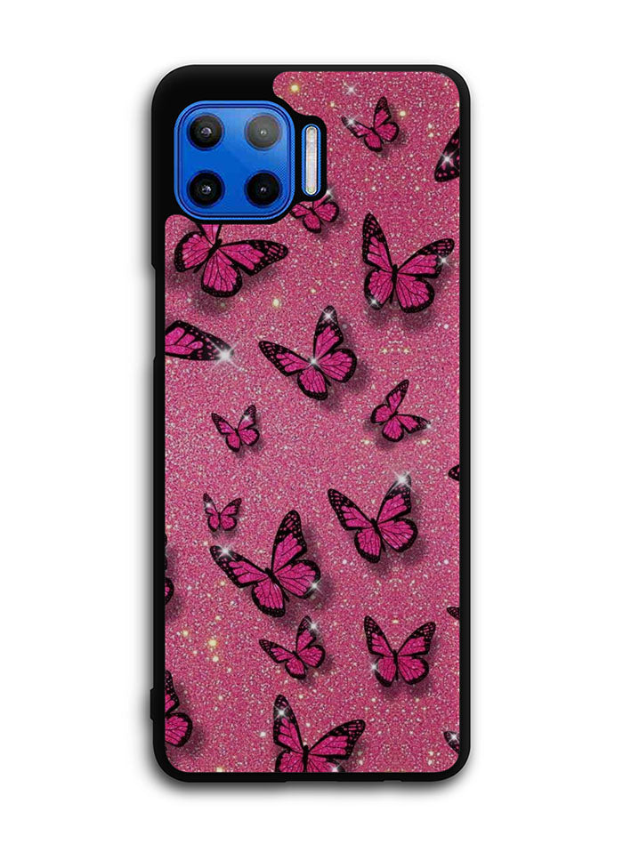 butterfly glitter Motorola Moto One 5G Case , Moto One 5G UW Case , Moto G 5G Plus Case