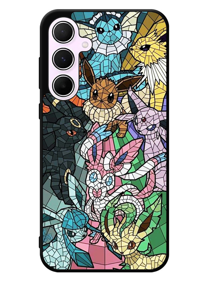 Pokemon Stained Glass Samsung Galaxy A35 5G Case