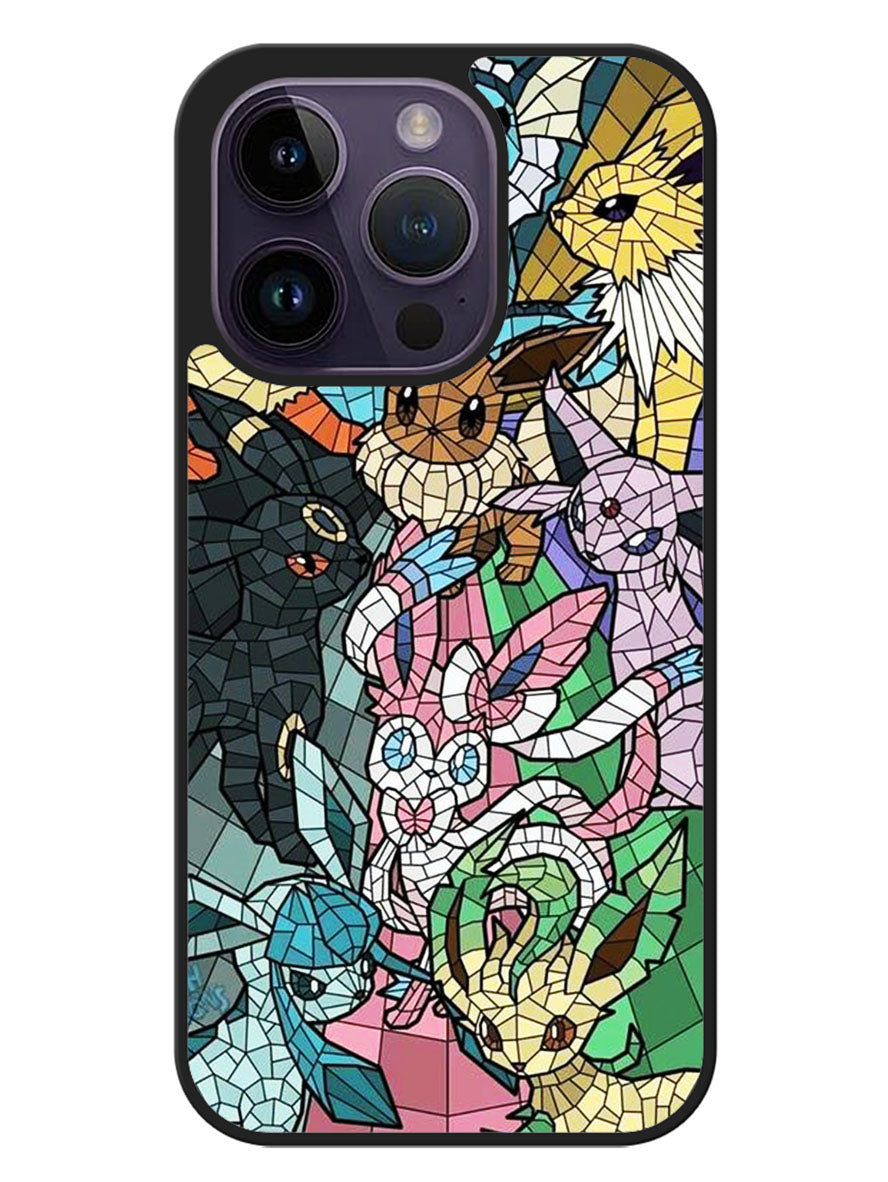 Pokemon Stained Glass iPhone 14 Pro Case