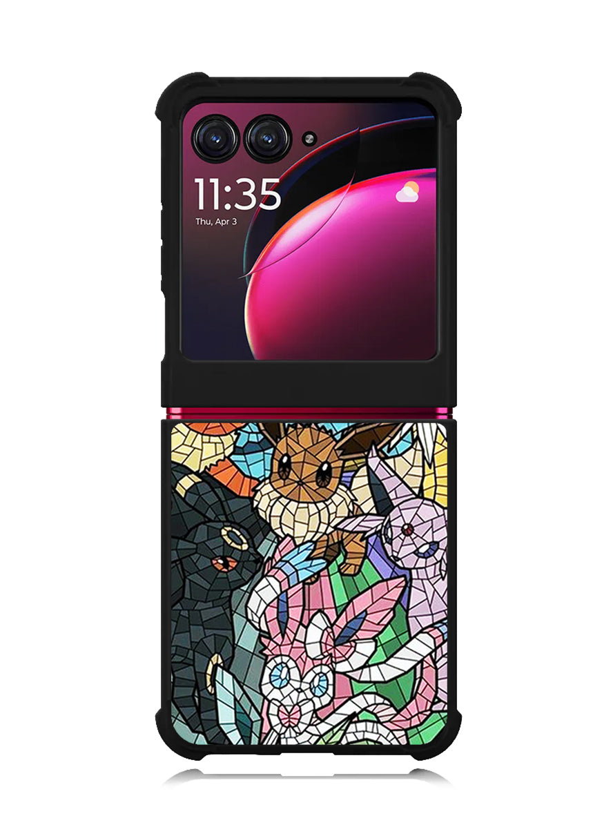 Pokemon Stained Glass Motorola Moto Razr Plus 2023 , Moto Razr+ 2023 Case