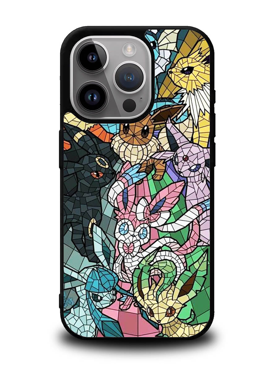 Pokemon Stained Glass iPhone 15 Pro Case