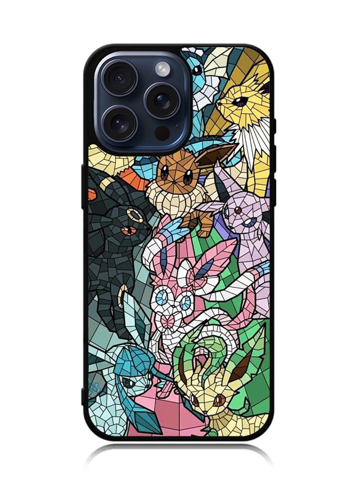 Pokemon Stained Glass iPhone 15 Pro Max Case