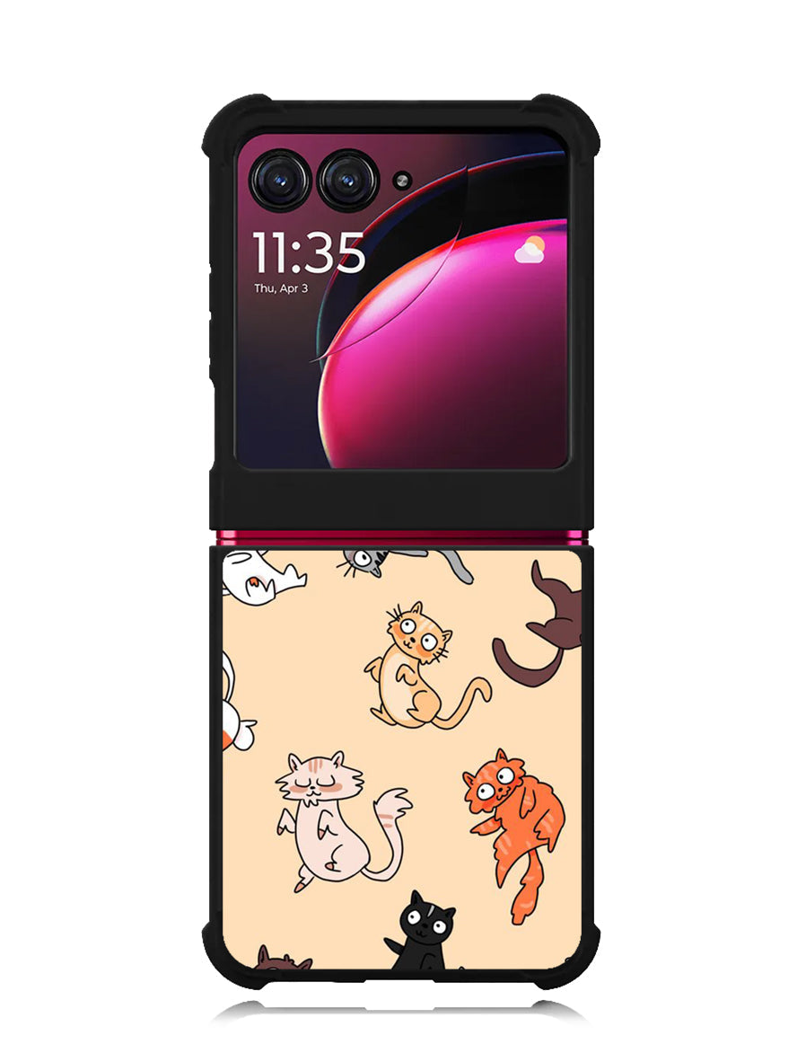 Happy Cat day Motorola Moto Razr Plus 2023 , Moto Razr+ 2023 Case OV9714