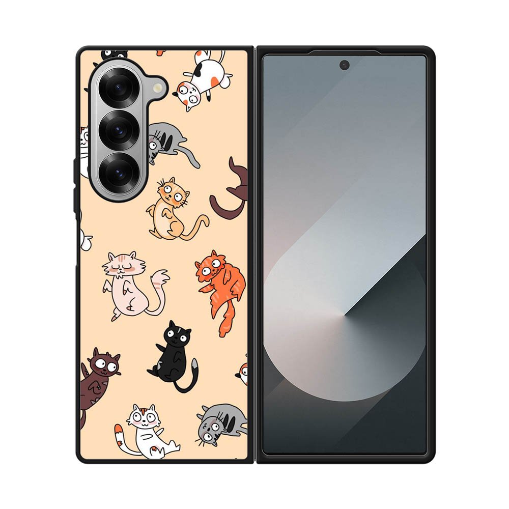 Happy Cat day Samsung Galaxy Z Fold 7 5G Case OV9714