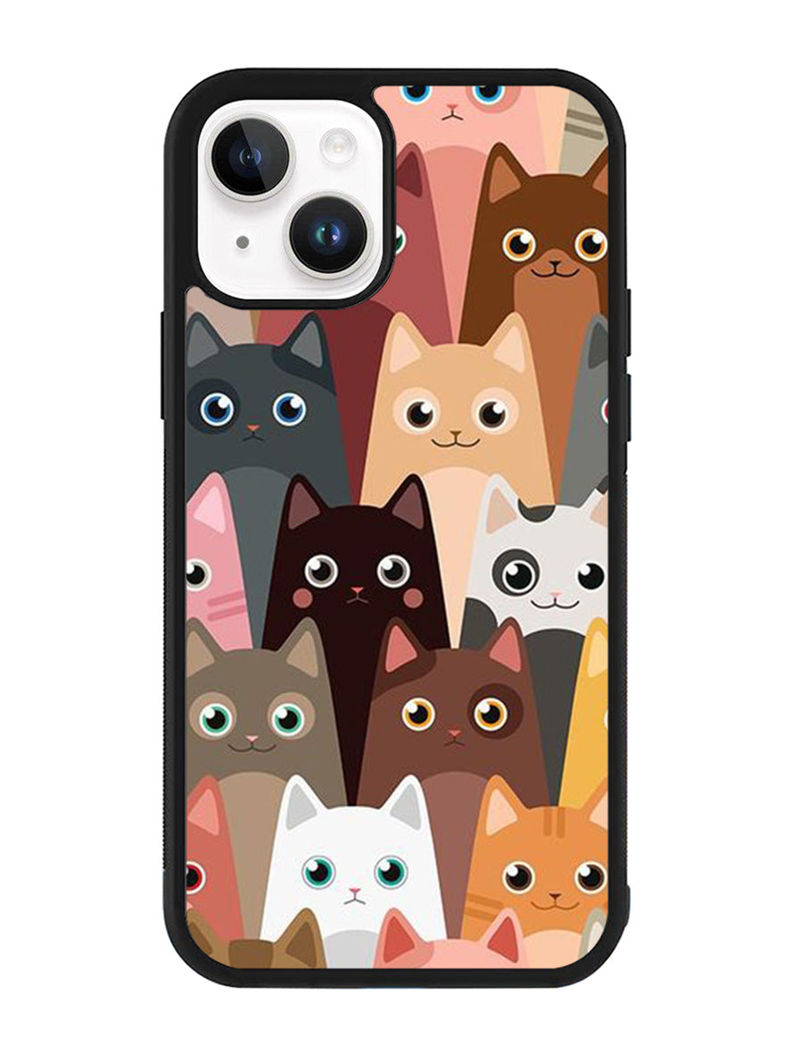 Cute funny cat iPhone 14 Plus Case QC9707
