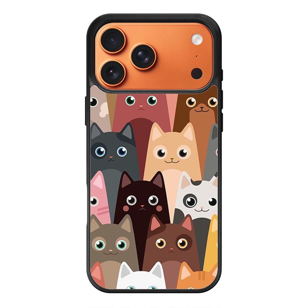 Cute funny cat iPhone 17 Pro Case QC9707