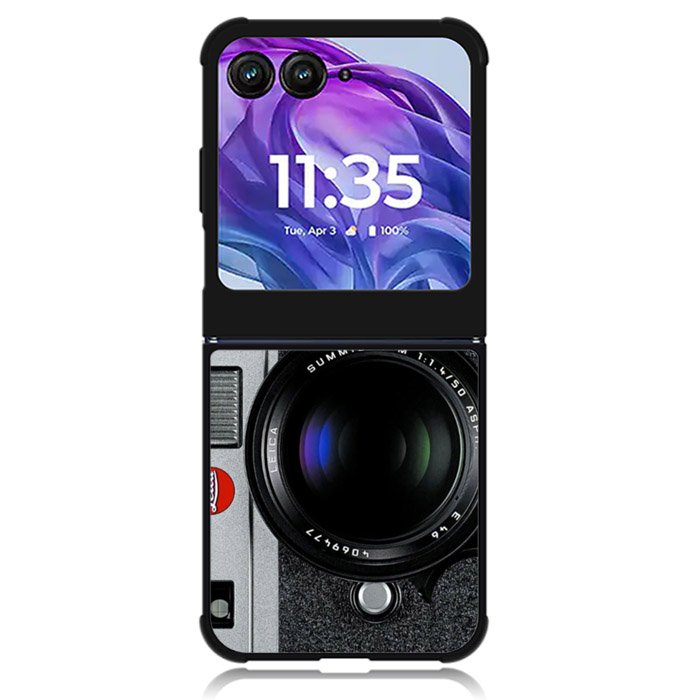 Black M9 Leica Camera Motorola Moto Razr Plus 2024 , Moto Razr+ 2024 Case