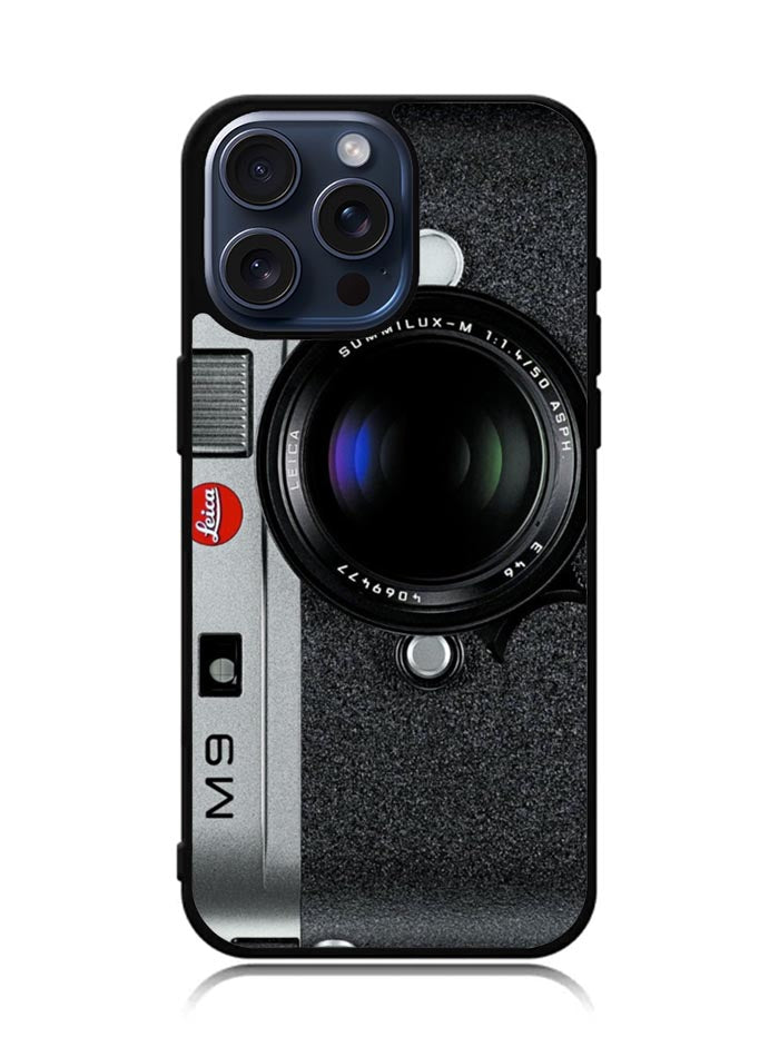 Black M9 Leica Camera iPhone 15 Pro Max Case