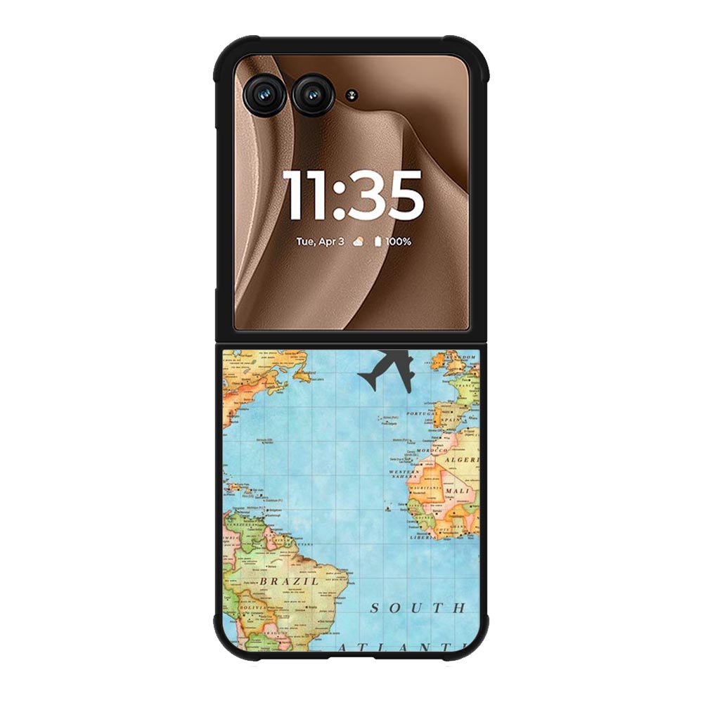 World Map Motorola Moto RAZR Plus 2025 Case OV9733