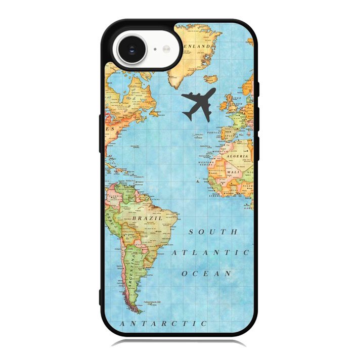 World Map iPhone 16e Case OV9733