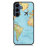 World Map Samsung Galaxy S25 FE Case OV9733