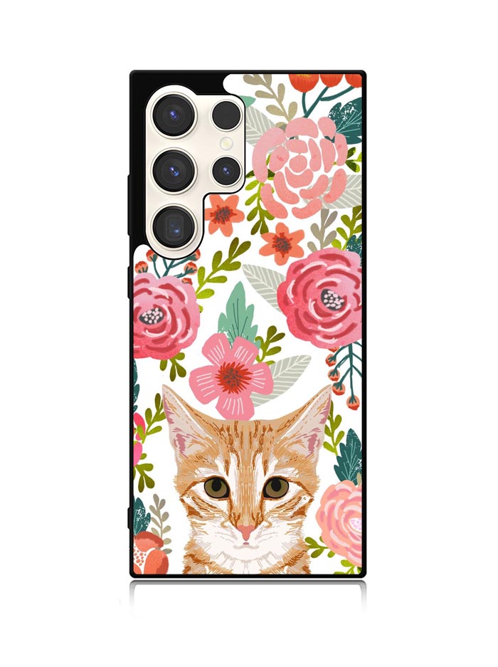 Cat flowers Samsung Galaxy S23 Ultra 5G Case QC9775