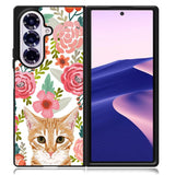Cat flowers Samsung Galaxy Z Fold 7 Case OV9775