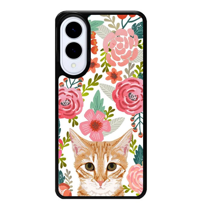 Cat flowers Samsung Galaxy S25 Edge 5G Case OV9775