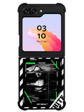 Black and white Samsung Galaxy Z Flip 5 5G 2023 Case OV8752