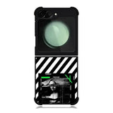 Black and white Samsung Galaxy Z Flip 6 5G 2024 Case OV8752