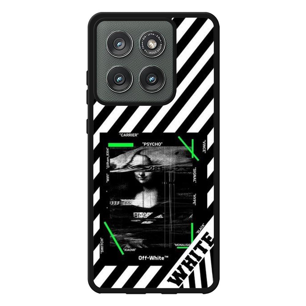 Black and white Motorola Moto Edge 2025 Case OV8752