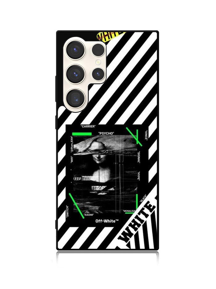 Black and white Samsung Galaxy S25 Ultra 5G Case QC8752