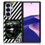 Black and white Samsung Galaxy Z Fold 7 Case OV8752