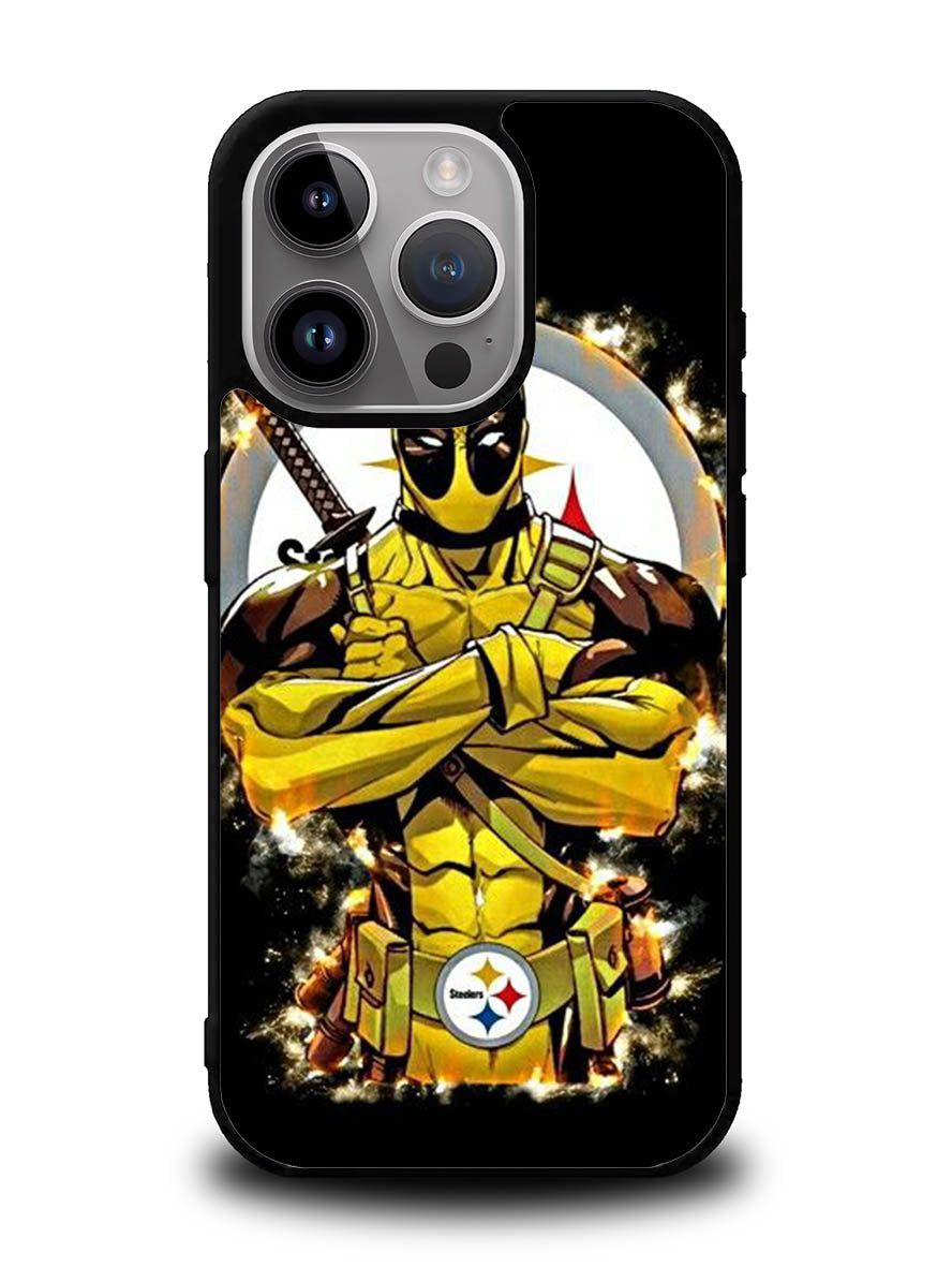 Pittsburgh Steelers Deadpool iPhone 15 Pro Case