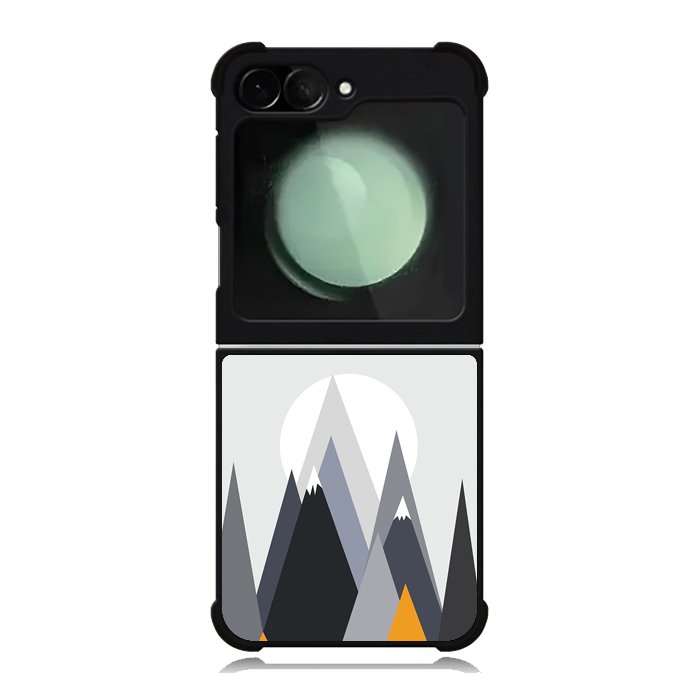 Grey Geometric Mountains FZ1427 Samsung Galaxy Z Flip 6 2024 5G Case