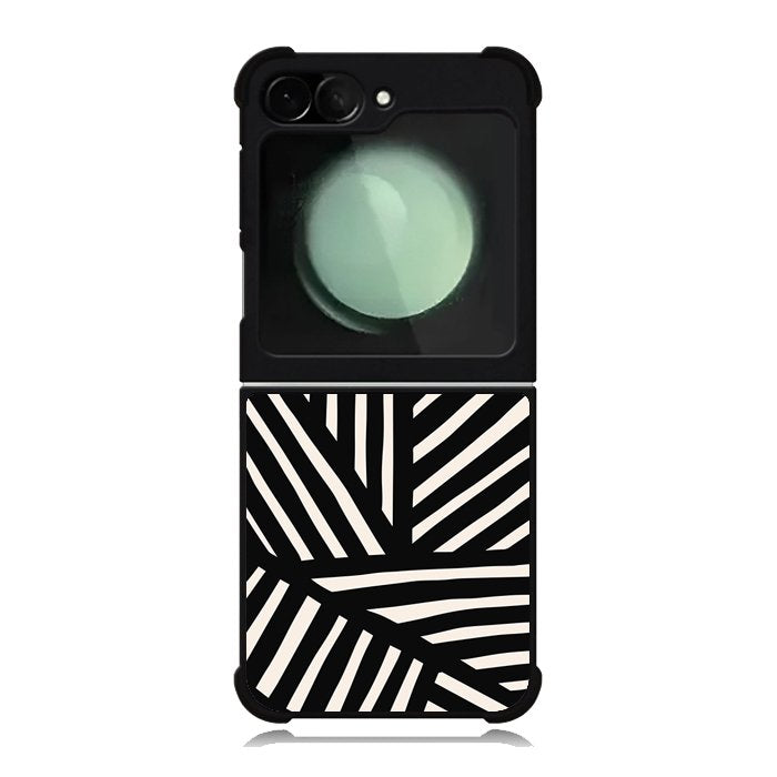 Black White Stripes FZ4197 Samsung Galaxy Z Flip 6 2024 5G Case