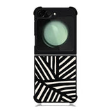 Black White Stripes FZ4197 Samsung Galaxy Z Flip 6 2024 5G Case