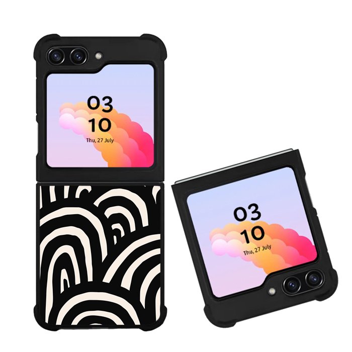 Monochrome Stripes FZ4198 Samsung Galaxy Z Flip 5 2023 5G Case