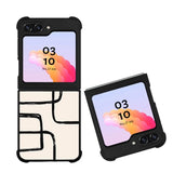 Black Beige Minimalist FZ4201 Samsung Galaxy Z Flip 5 2023 5G Case
