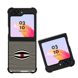 80s Retro Black Stripes FZ4300 Samsung Galaxy Z Flip 5 2023 5G Case
