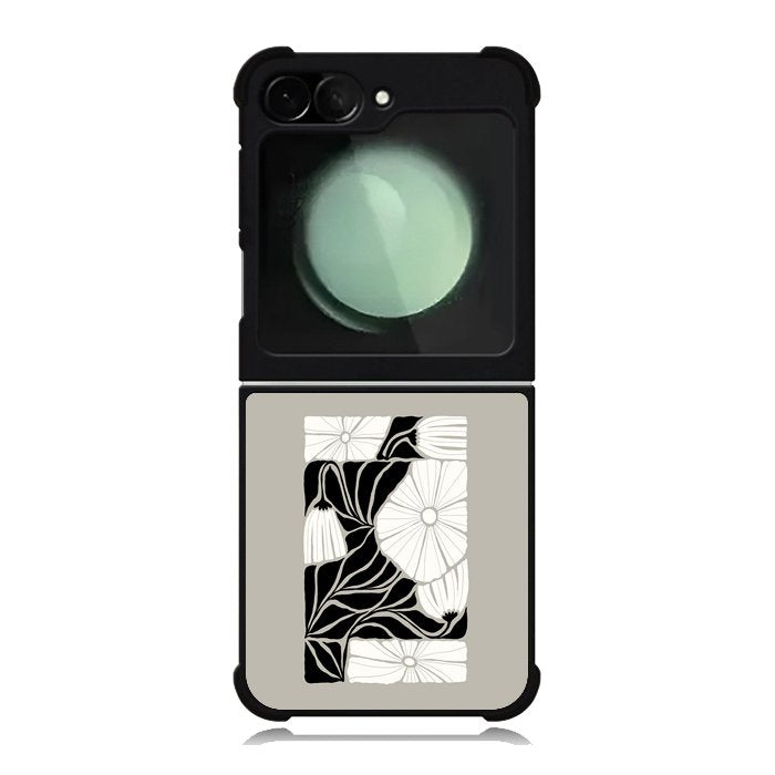 Abstract Dark Floral FZ5214 Samsung Galaxy Z Flip 6 2024 5G Case