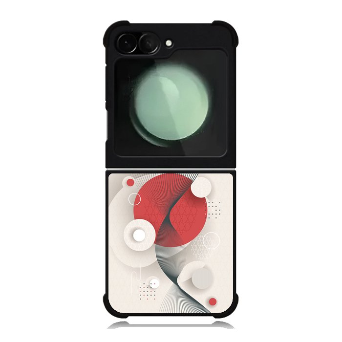 Geometry Art Red FZ6325 Samsung Galaxy Z Flip 6 2024 5G Case