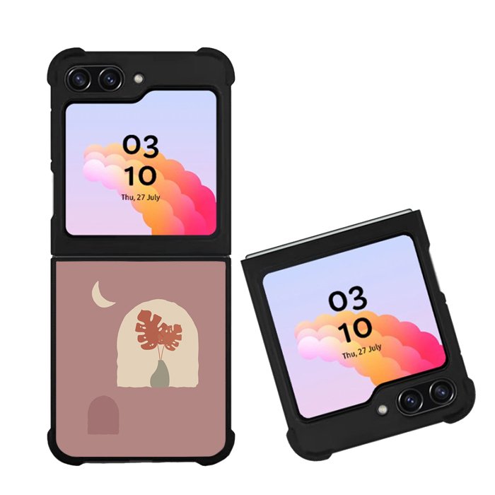 Aesthehtic Moon Floral FZ6380 Samsung Galaxy Z Flip 5 2023 5G Case