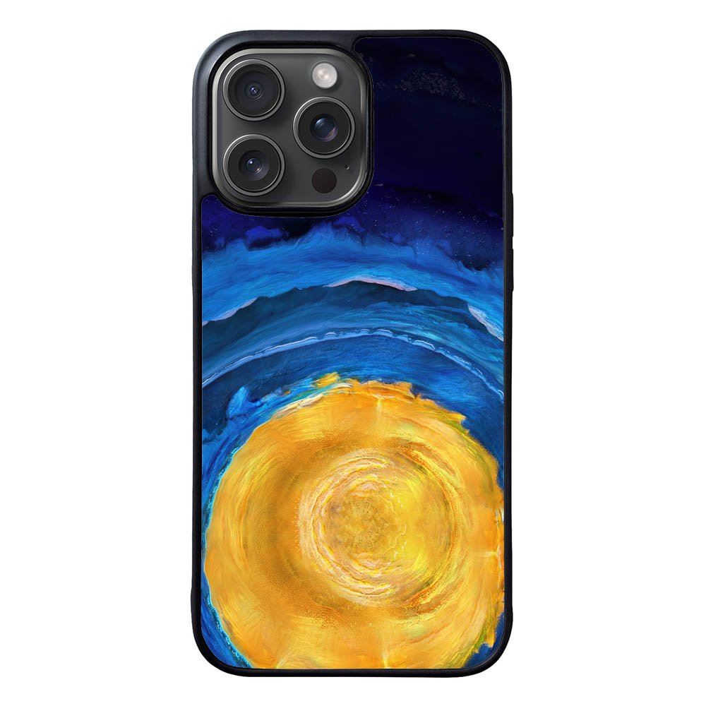 Abstract Blue Yellow FLB0336 iPhone 15 Pro Max Case