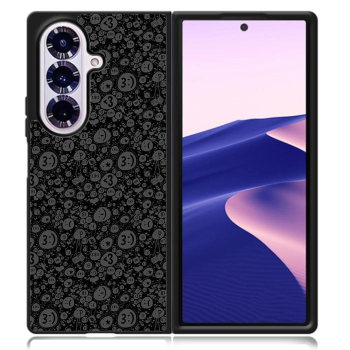 Smile Grey Samsung Galaxy Z Fold 7 Case OV10424