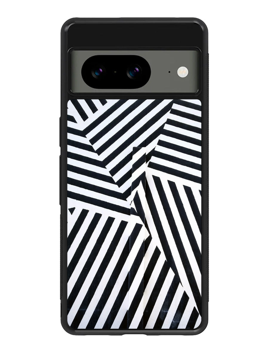 Black And White Google Pixel 8A Case QC10650